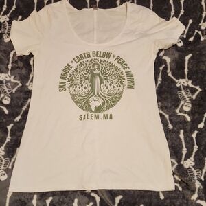 💀Delta White Tee with Green Graphic